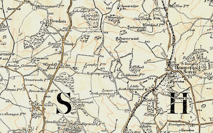 Old map of Bothampstead in 1897-1900
