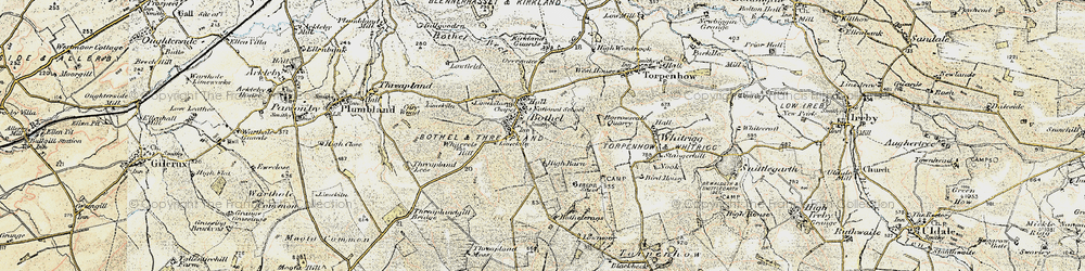 Old map of Bothel in 1901-1904