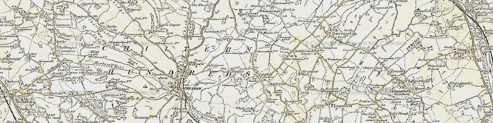 Old map of Botley in 1897-1898