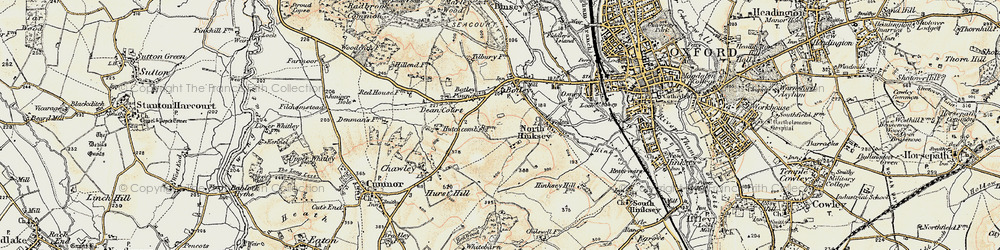 Old map of Botley in 1897-1899