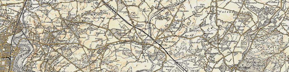 Old map of Botley in 1897-1899