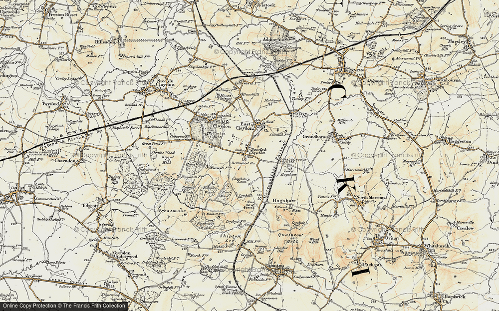 Old Map of Botolph Claydon, 1898 in 1898
