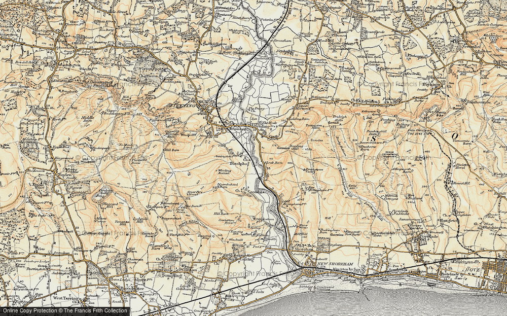 Old Map of Historic Map covering Annington in 1898