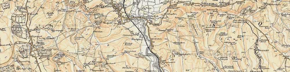 Old map of Botolphs in 1898
