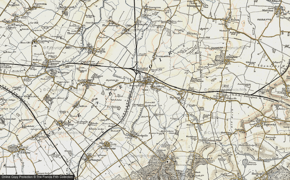 Old Map of Bottesford, 1902-1903 in 1902-1903