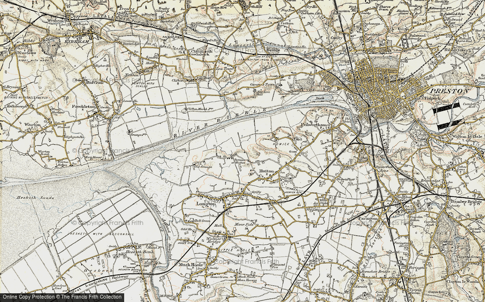 Old Map of Bottom of Hutton, 1903 in 1903