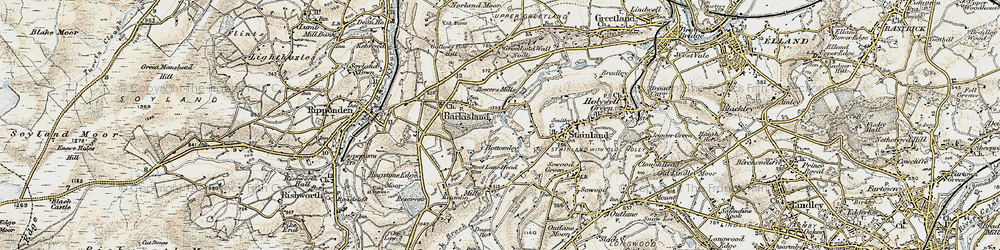 Old map of Bottomley in 1903