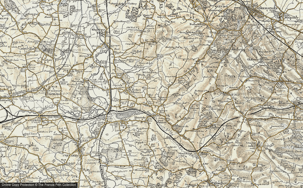 Old Map of Botts Green, 1901-1902 in 1901-1902