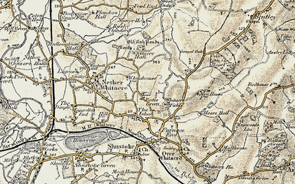 Old map of Whitacre Fields in 1901-1902