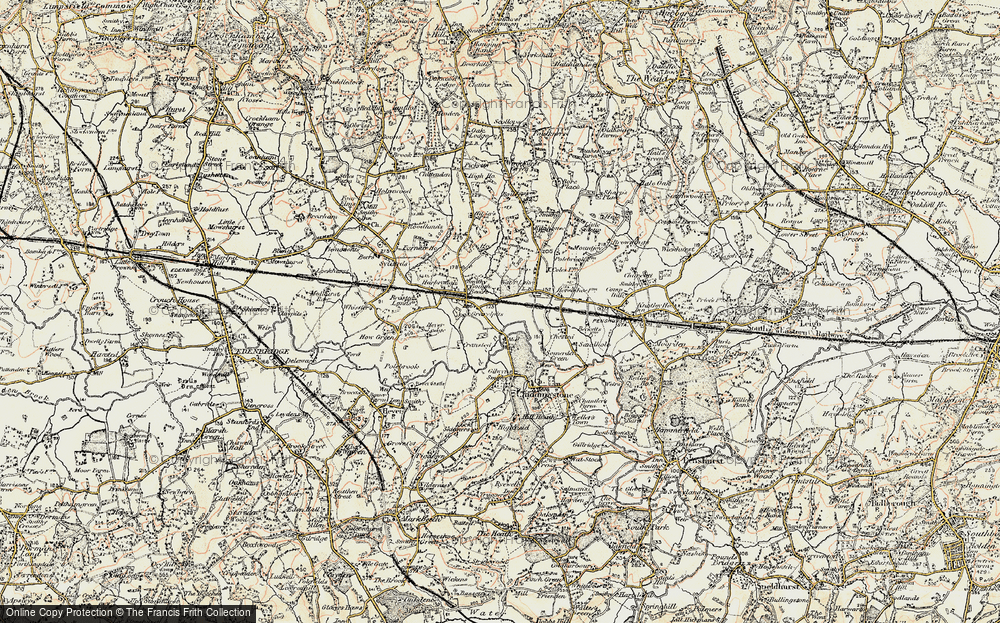 Old Map of Bough Beech, 1898 in 1898