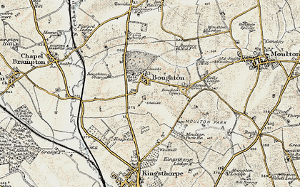 Old map of Boughton Green in 1898-1901