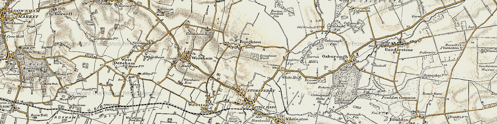 Old map of Boughton Wood in 1901