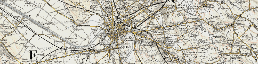 Old map of Boughton in 1902-1903