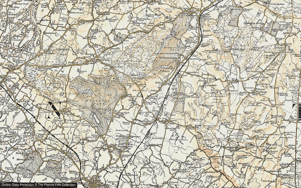 Old Map of Boughton Corner, 1897-1898 in 1897-1898
