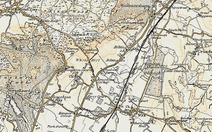 Old map of Boughton Corner in 1897-1898