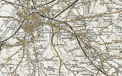 Old map of Boughton Heath in 1902-1903