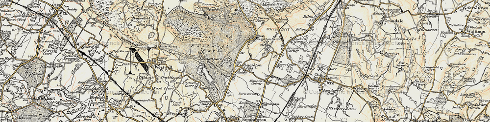 Old map of Boughton Lees in 1897-1898