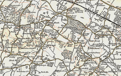 Old map of Boughton Malherbe in 1897-1898