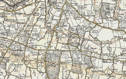 Old map of Boughton Monchelsea in 1897-1898