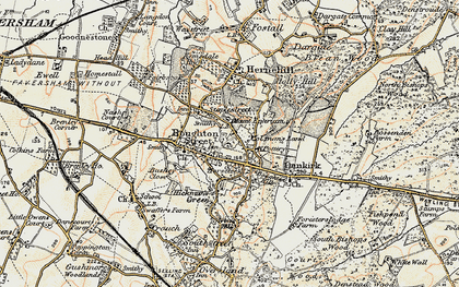 Old map of Boughton Street in 1897-1898