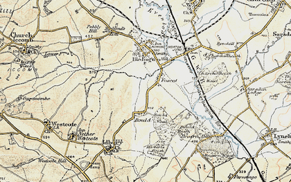 Old map of Bould in 1898-1899