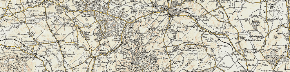 Old map of Acorn Wood in 1899-1900