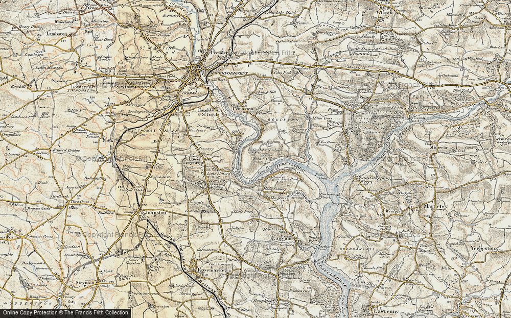 Old Map of Boulston, 1901-1912 in 1901-1912