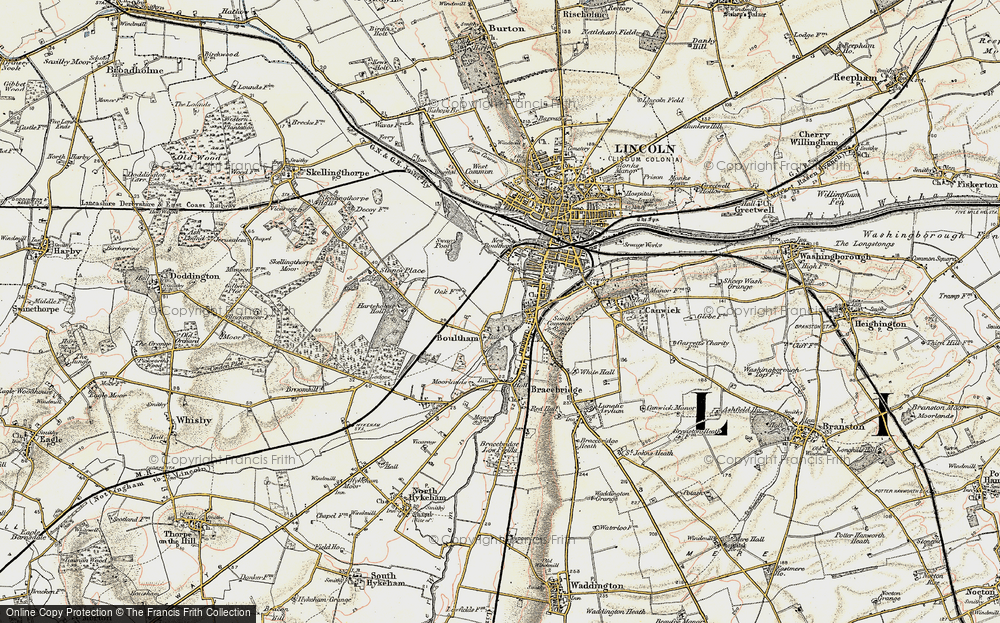 Old Map of Boultham, 1902-1903 in 1902-1903