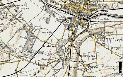 Old map of Boultham in 1902-1903