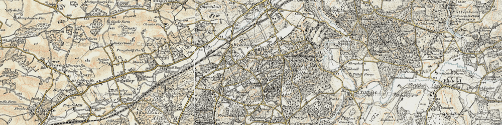 Old map of Boundstone in 1897-1909