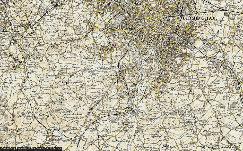 Old Map of Bournbrook, 1901-1902 in 1901-1902