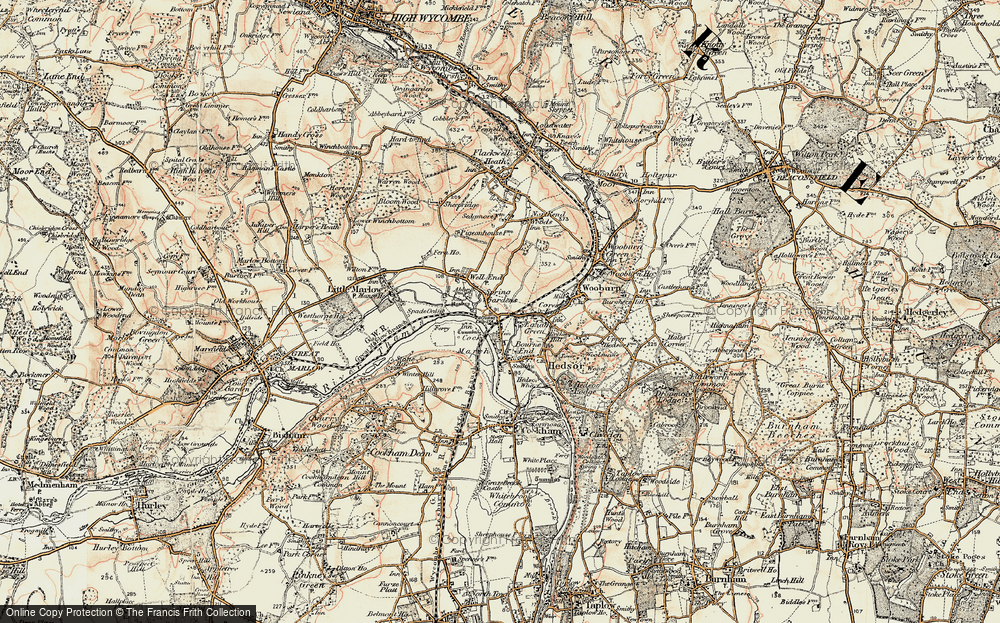 Old Map of Bourne End, 1897-1898 in 1897-1898
