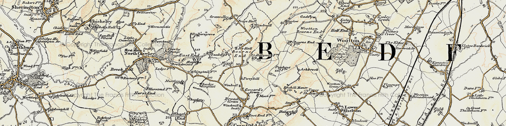 Old map of Bourne End in 1898-1901