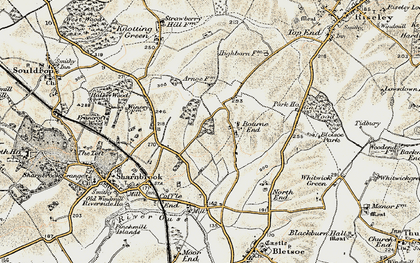 Old map of Bourne End in 1898-1901