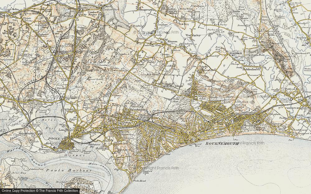 Old Map of Bourne Valley, 1899-1909 in 1899-1909