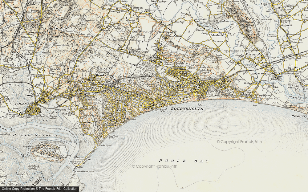 Old Map of Bournemouth, 1899-1909 in 1899-1909