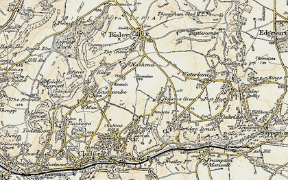 Old map of Bournes Green in 1898-1899