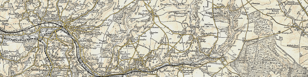 Old map of Bournes Green in 1898-1899