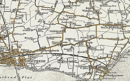 Old map of Bournes Green in 1898