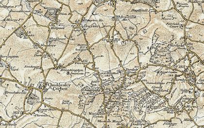 Old map of Bournes Green in 1901-1902