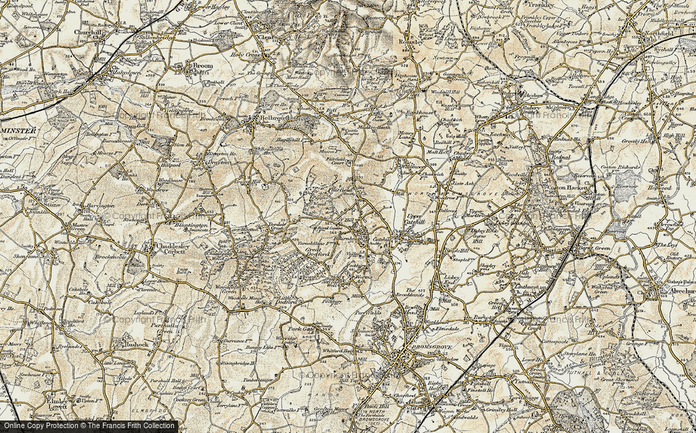 Old Map of Bournheath, 1901-1902 in 1901-1902