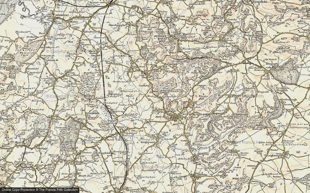 Old Map of Historic Map covering Brackenbury Ditches in 1898-1900