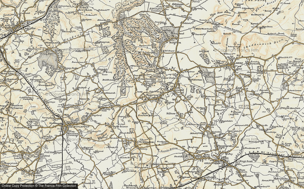 Old Map of Bourton, 1897-1899 in 1897-1899