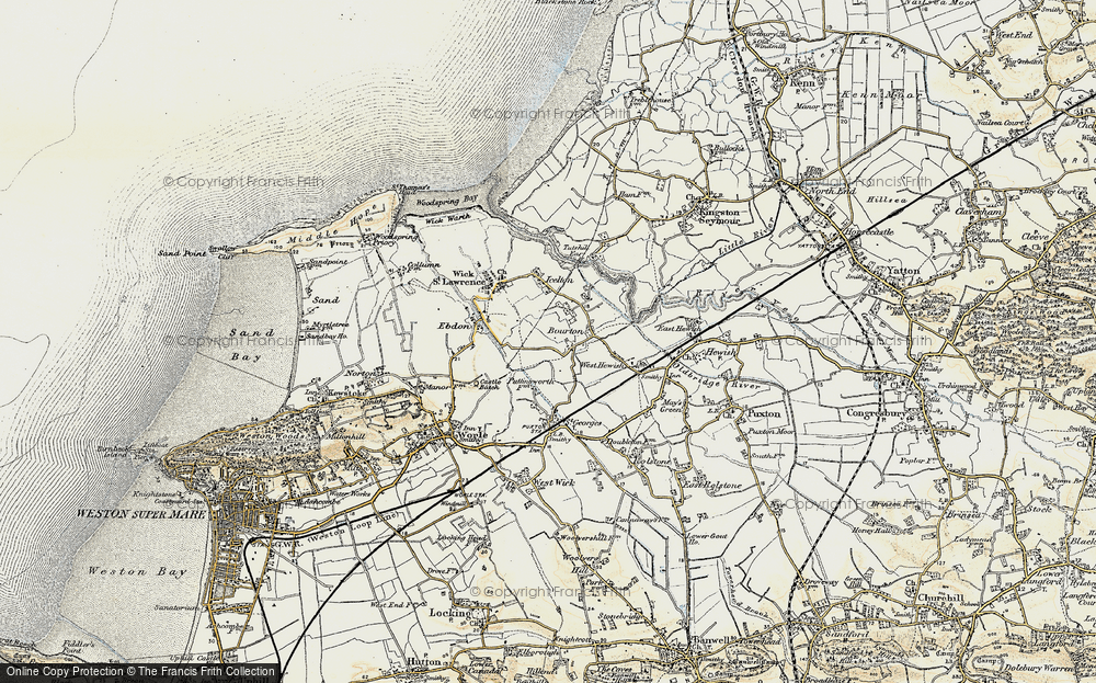 Old Map of Bourton, 1899-1900 in 1899-1900