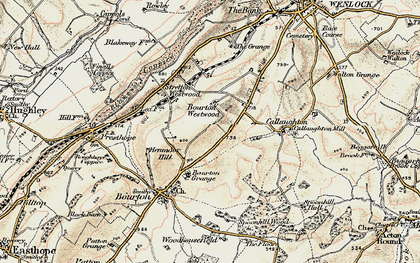Old map of Bourton Westwood in 1902