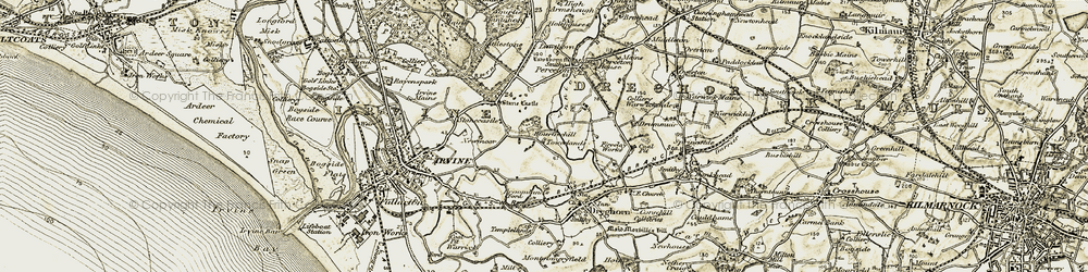Old map of Bourtreehill in 1905-1906