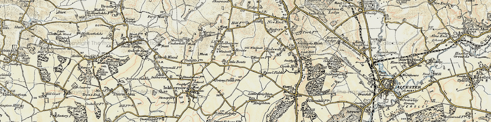 Old map of Bouts in 1899-1902