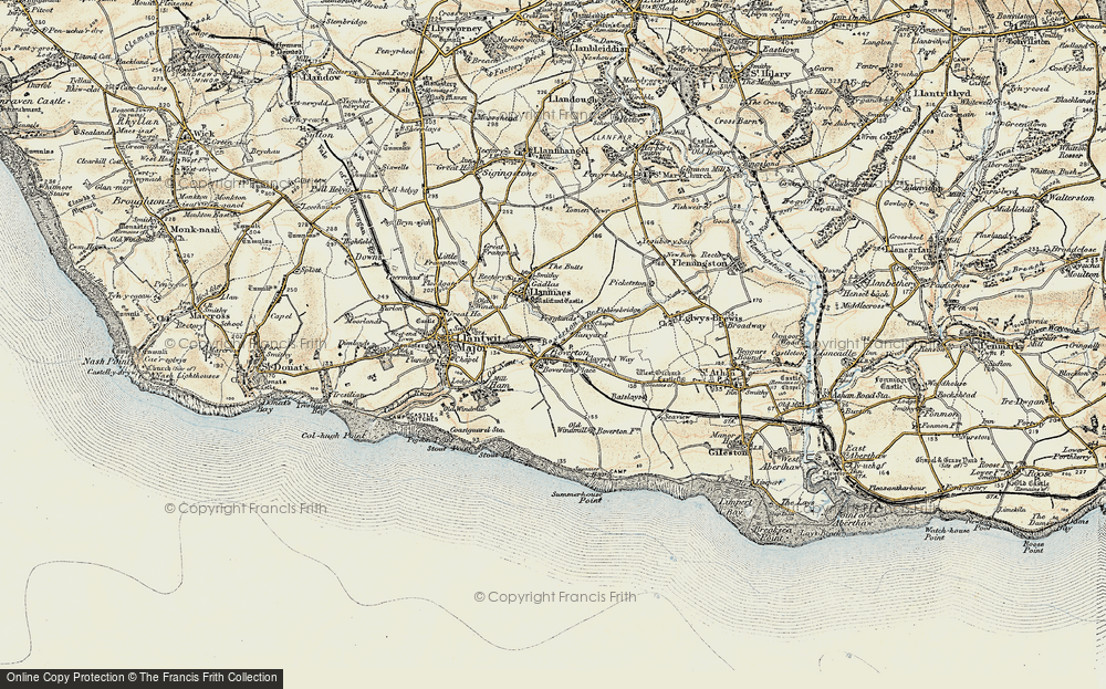 Old Map of Boverton, 1899-1900 in 1899-1900