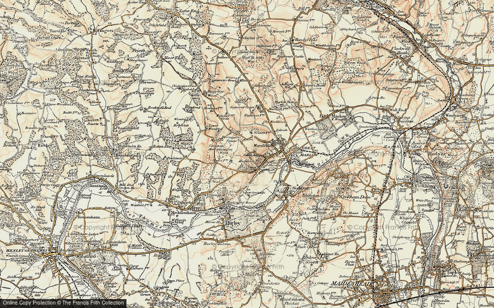 Old Map of Historic Map covering Blount's in 1897-1898