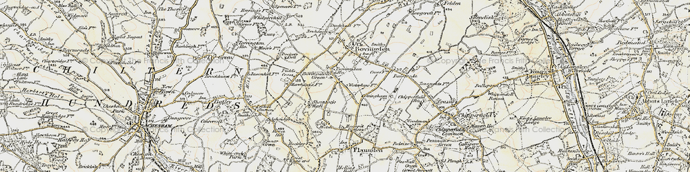 Old map of Bovingdon Green in 1897-1898